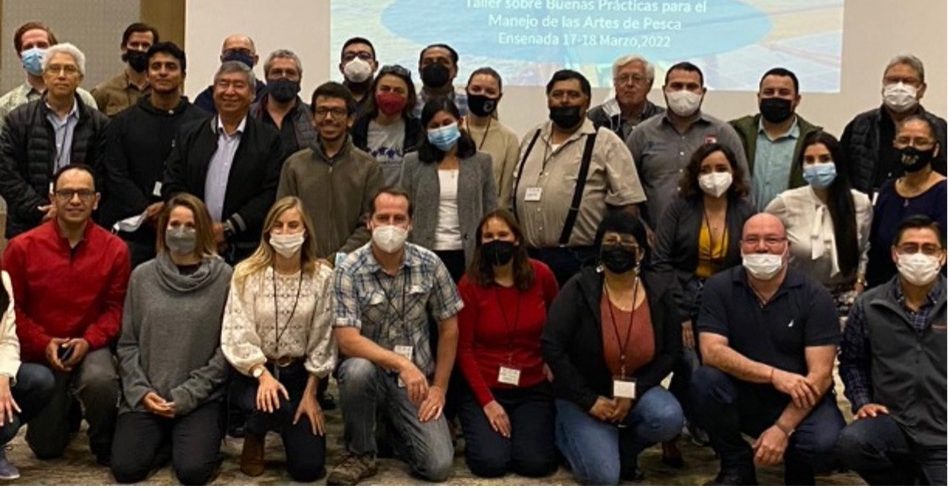 Group photo of attendees at the Best Practice Framework on Fishing Gear Workshop, held March 17-18, 2022, in Ensenada, BC, Mexico.